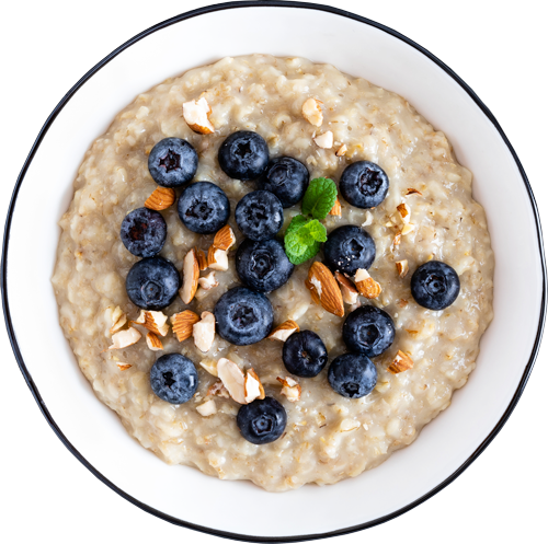 Picture of Honey Oatmeal with almonds &  blueberries