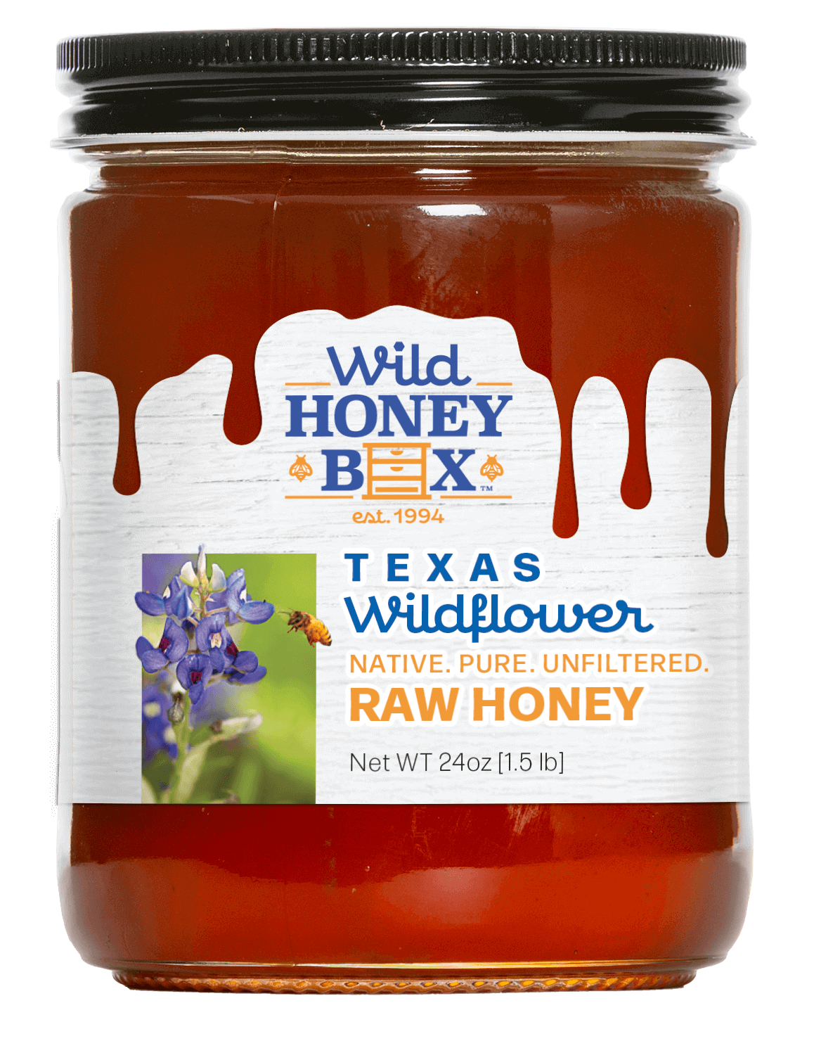 Wild Honey Box's Texas Wildflower Raw Honey product photo